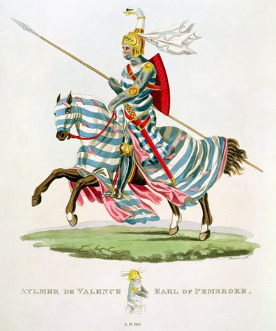 Aylmer de Valence, Earl of Pembroke (1265-1324), 1315, engraved by W. Maddocks, from 